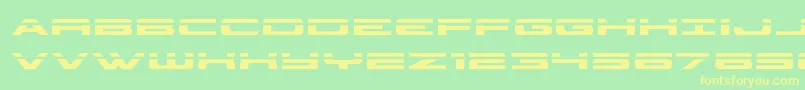 classiccobralaser Font – Yellow Fonts on Green Background