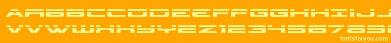classiccobralaser Font – Yellow Fonts on Orange Background