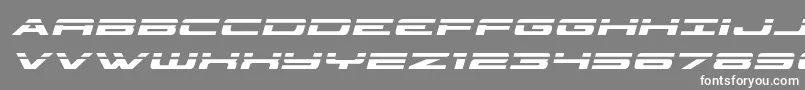 フォントclassiccobralaserital – 灰色の背景に白い文字