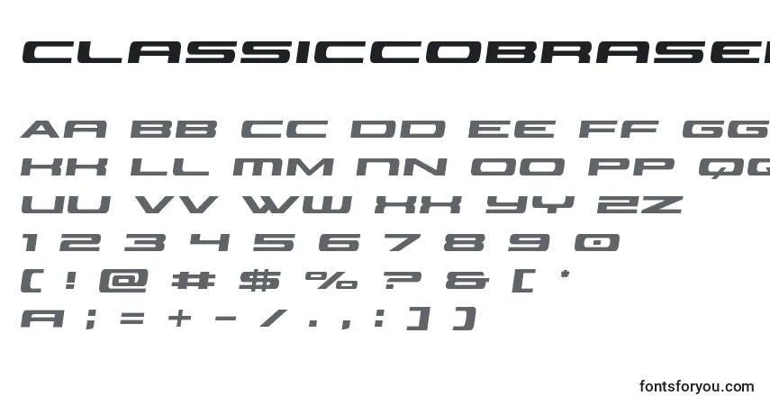 A fonte Classiccobrasemital (123563) – alfabeto, números, caracteres especiais