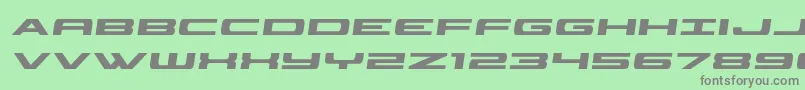 フォントclassiccobrasemital – 緑の背景に灰色の文字