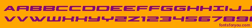 classiccobrasemital Font – Purple Fonts on Orange Background