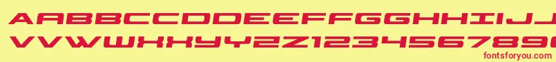 classiccobrasemital Font – Red Fonts on Yellow Background
