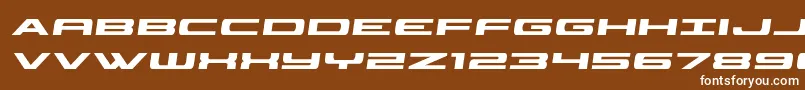 Czcionka classiccobrasemital – białe czcionki na brązowym tle