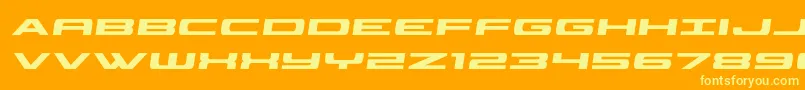 classiccobrasemital Font – Yellow Fonts on Orange Background