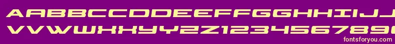 classiccobrasemital Font – Yellow Fonts on Purple Background