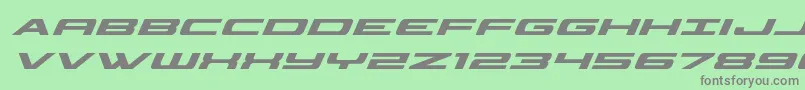 classiccobrasuperital Font – Gray Fonts on Green Background
