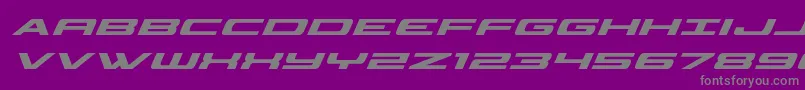 フォントclassiccobrasuperital – 紫の背景に灰色の文字