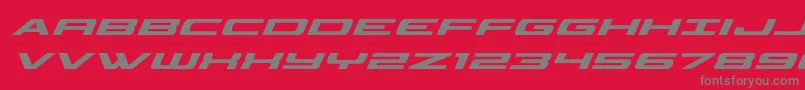 classiccobrasuperital Font – Gray Fonts on Red Background