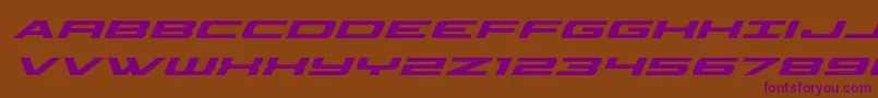 classiccobrasuperital-Schriftart – Violette Schriften auf braunem Hintergrund