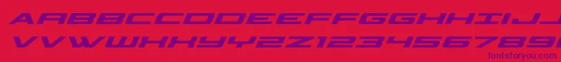 classiccobrasuperital Font – Purple Fonts on Red Background