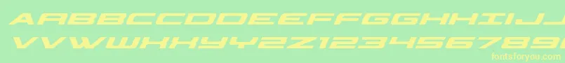classiccobrasuperital Font – Yellow Fonts on Green Background