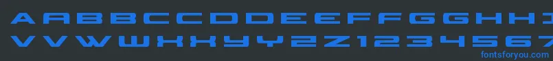 classiccobratitle Font – Blue Fonts on Black Background