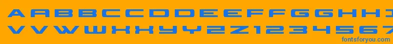 classiccobratitle Font – Blue Fonts on Orange Background