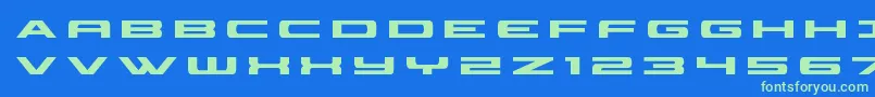 classiccobratitle Font – Green Fonts on Blue Background