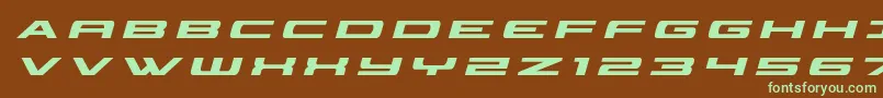 Шрифт classiccobratitleital – зелёные шрифты на коричневом фоне