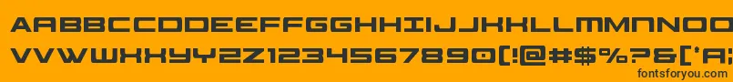 classiccobraxtracond Font – Black Fonts on Orange Background