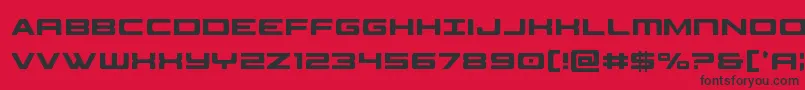 フォントclassiccobraxtracond – 赤い背景に黒い文字