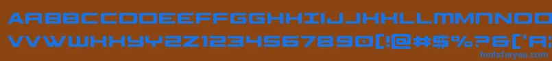 Шрифт classiccobraxtracond – синие шрифты на коричневом фоне