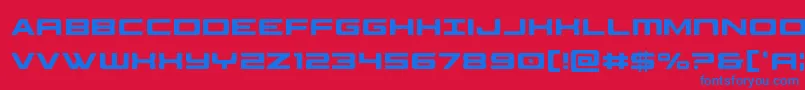 classiccobraxtracond Font – Blue Fonts on Red Background