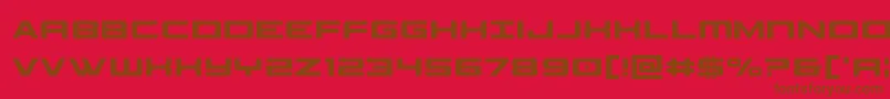 classiccobraxtracond Font – Brown Fonts on Red Background