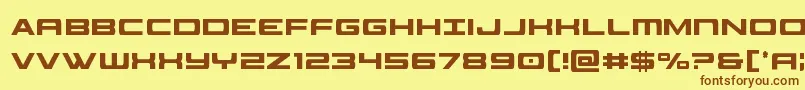 classiccobraxtracond Font – Brown Fonts on Yellow Background