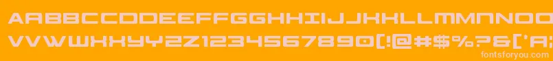 Fonte classiccobraxtracond – fontes rosa em um fundo laranja
