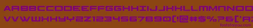 classiccobraxtracond Font – Purple Fonts on Brown Background