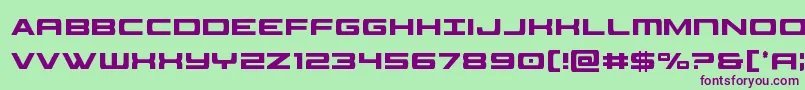 classiccobraxtracond Font – Purple Fonts on Green Background