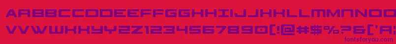 フォントclassiccobraxtracond – 赤い背景に紫のフォント