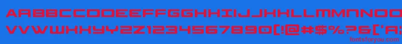 classiccobraxtracond Font – Red Fonts on Blue Background