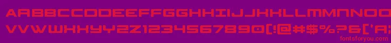 classiccobraxtracond Font – Red Fonts on Purple Background