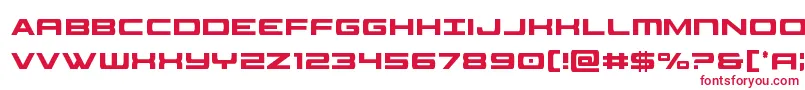 classiccobraxtracond Font – Red Fonts on White Background