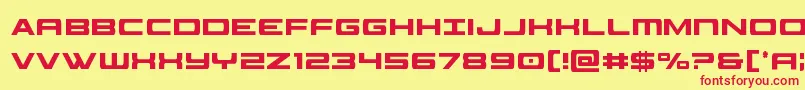 classiccobraxtracond Font – Red Fonts on Yellow Background