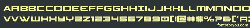 classiccobraxtracond Font – Yellow Fonts on Black Background