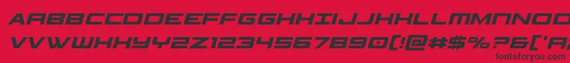 classiccobraxtracondital Font – Black Fonts on Red Background