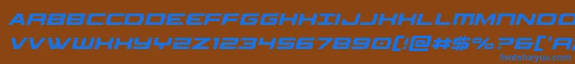 classiccobraxtracondital Font – Blue Fonts on Brown Background