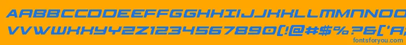 classiccobraxtracondital Font – Blue Fonts on Orange Background