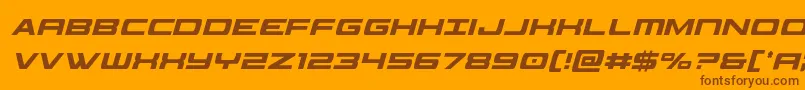 classiccobraxtracondital-Schriftart – Braune Schriften auf orangefarbenem Hintergrund