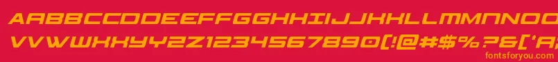 classiccobraxtracondital Font – Orange Fonts on Red Background