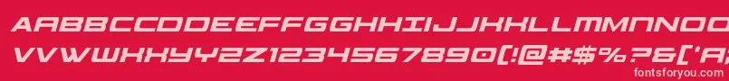 classiccobraxtracondital Font – Pink Fonts on Red Background