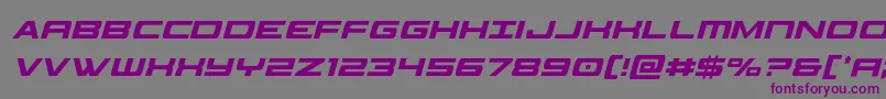 classiccobraxtracondital Font – Purple Fonts on Gray Background