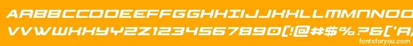 classiccobraxtracondital Font – White Fonts on Orange Background