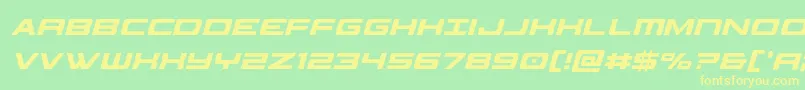 classiccobraxtracondital Font – Yellow Fonts on Green Background