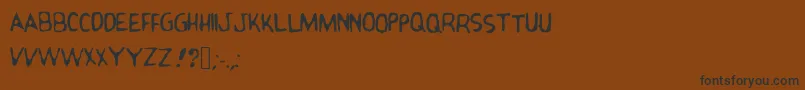 ClassicComicsClub Font – Black Fonts on Brown Background
