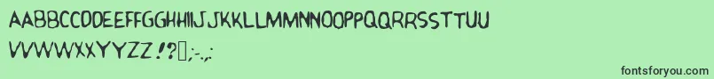 ClassicComicsClub Font – Black Fonts on Green Background