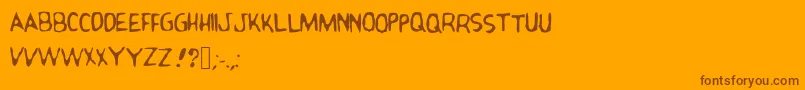 ClassicComicsClub Font – Brown Fonts on Orange Background