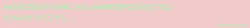 ClassicComicsClub Font – Green Fonts on Pink Background