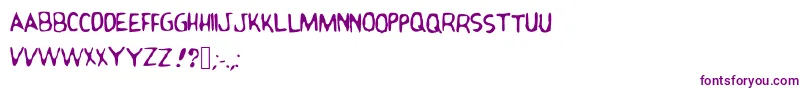 ClassicComicsClub Font – Purple Fonts on White Background