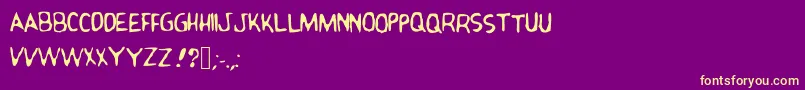 ClassicComicsClub Font – Yellow Fonts on Purple Background